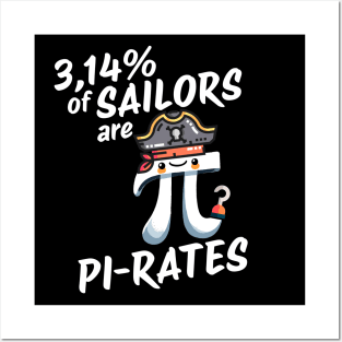 3,14% are Pirates Pi Sailor Funny Math Design Posters and Art